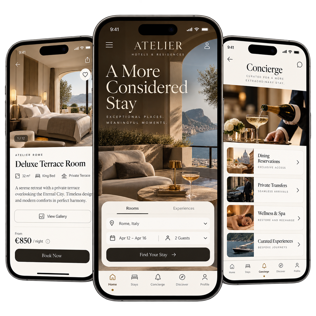 Hotel app concept